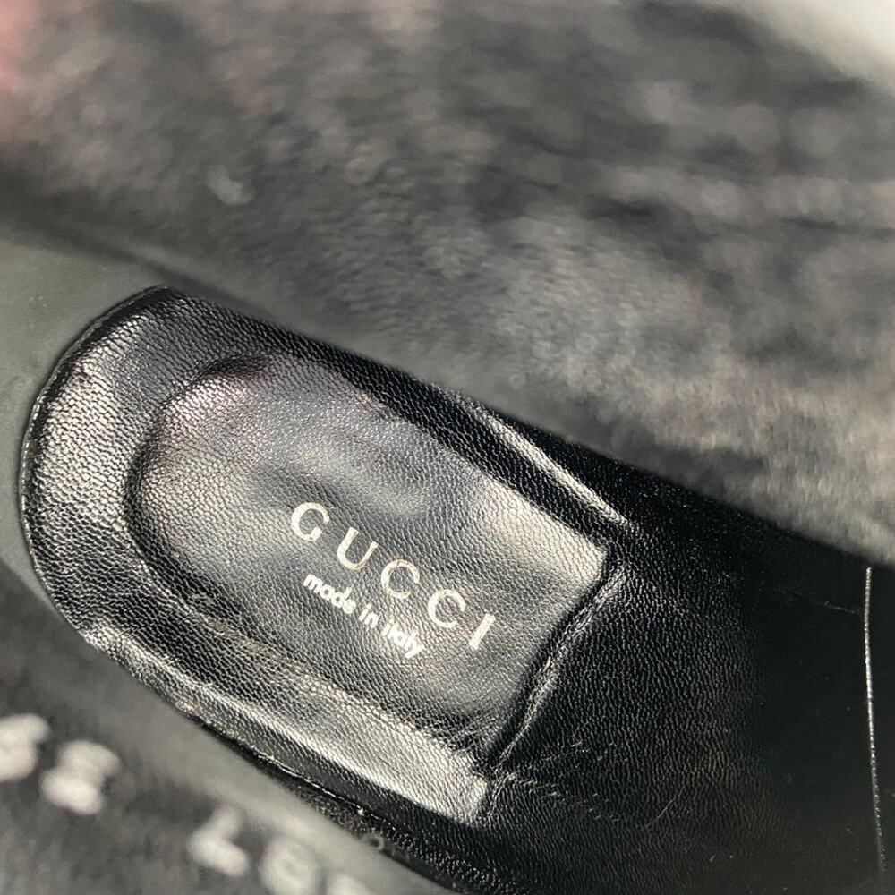 GUCCI Black Leather Curved Kim‎ Lace Up Ankle Boots 39.5 - Picture 2 of 10